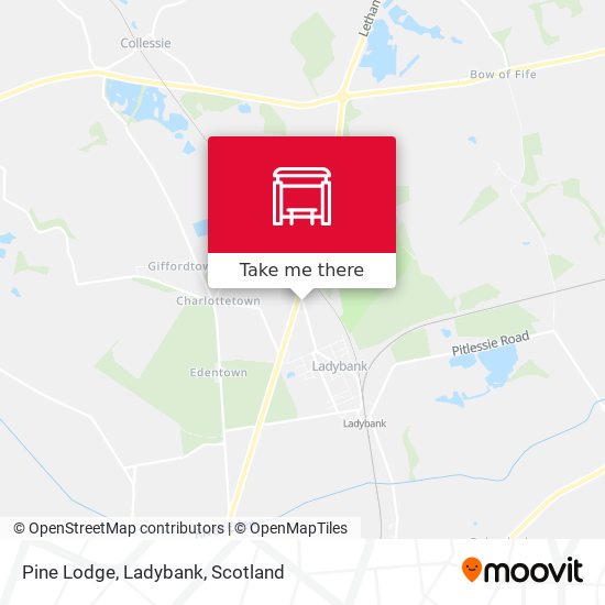 Pine Lodge, Ladybank map