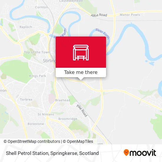 Shell Petrol Station, Springkerse map