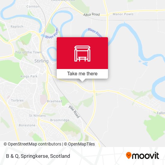 B & Q, Springkerse map