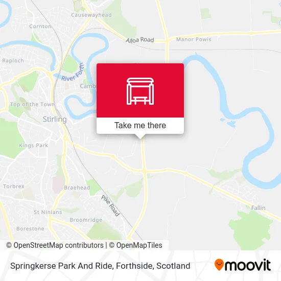 Springkerse Park And Ride, Forthside map