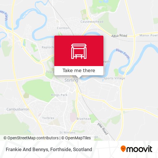 Frankie And Bennys, Forthside map