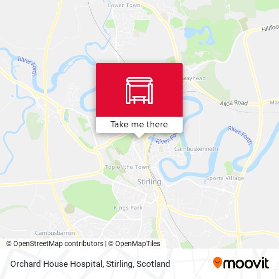 Orchard House Hospital, Stirling map