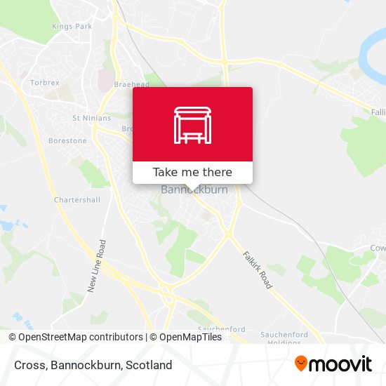Cross, Bannockburn map