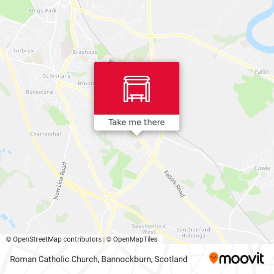 Roman Catholic Church, Bannockburn map