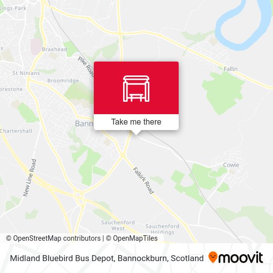 Midland Bluebird Bus Depot, Bannockburn map