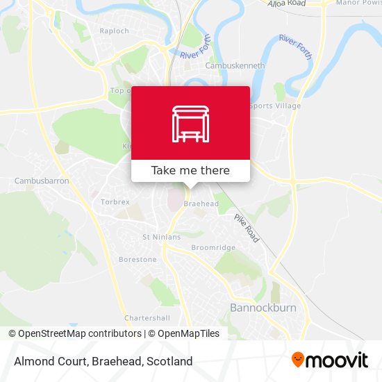 Almond Court, Braehead map