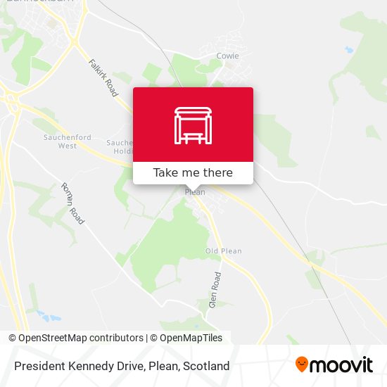 President Kennedy Drive, Plean map