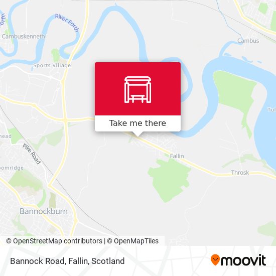 Bannock Road, Fallin map