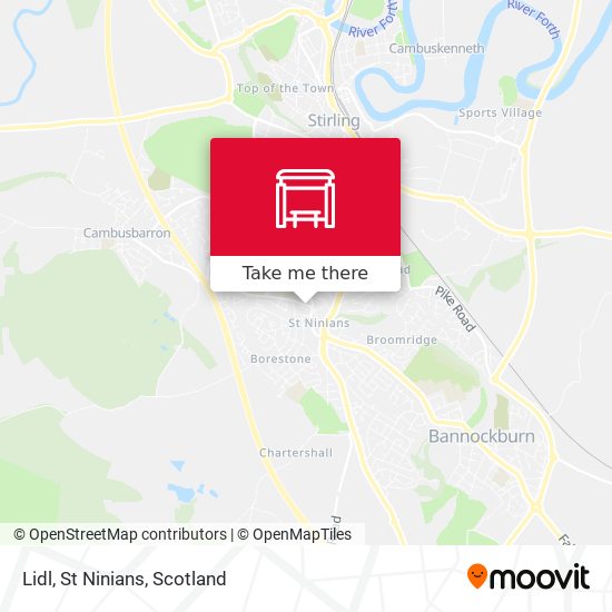 Lidl, St Ninians map