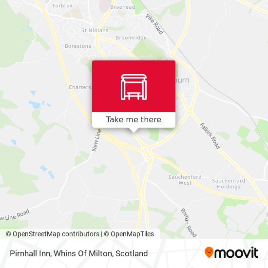 Pirnhall Inn, Whins Of Milton map