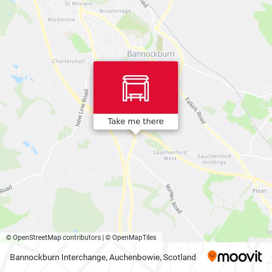 Bannockburn Interchange, Auchenbowie map