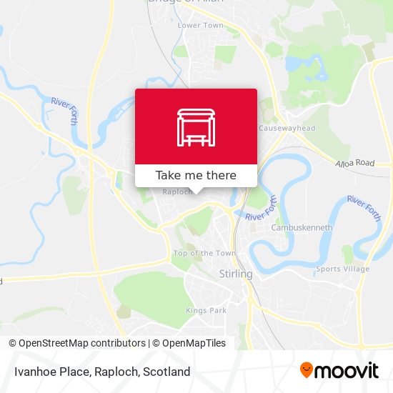 Ivanhoe Place, Raploch map