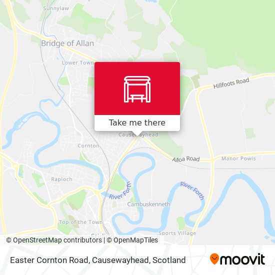 Easter Cornton Road, Causewayhead map