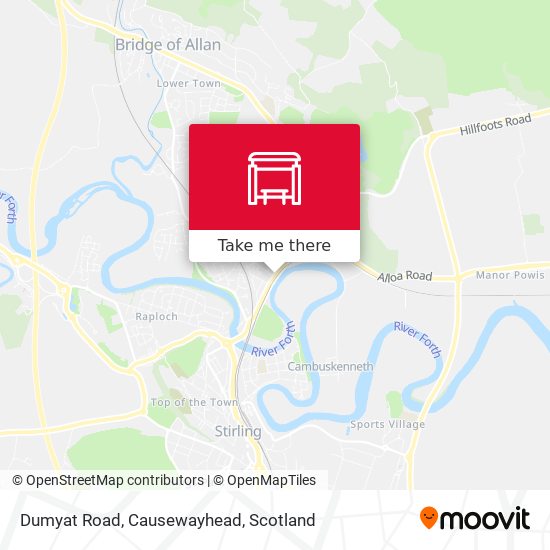 Dumyat Road, Causewayhead map