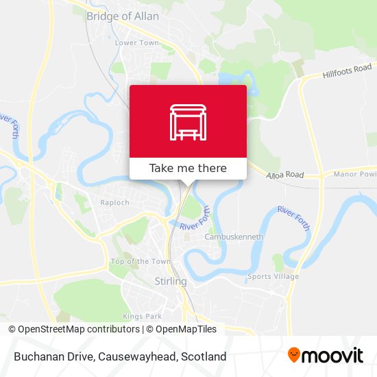 Buchanan Drive, Causewayhead map