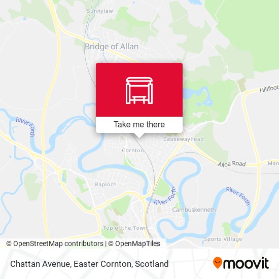 Chattan Avenue, Easter Cornton map