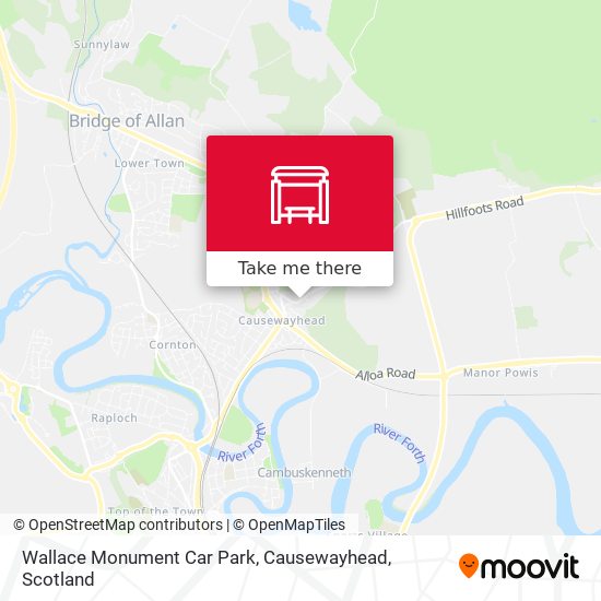 Wallace Monument Car Park, Causewayhead map