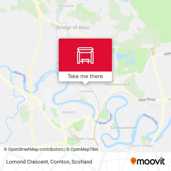 Lomond Crescent, Cornton map