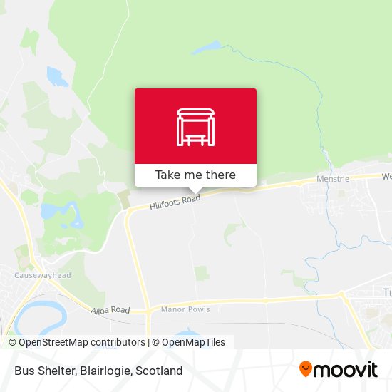 Bus Shelter, Blairlogie map