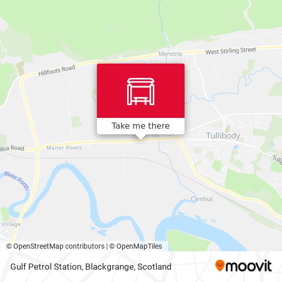 Gulf Petrol Station, Blackgrange map