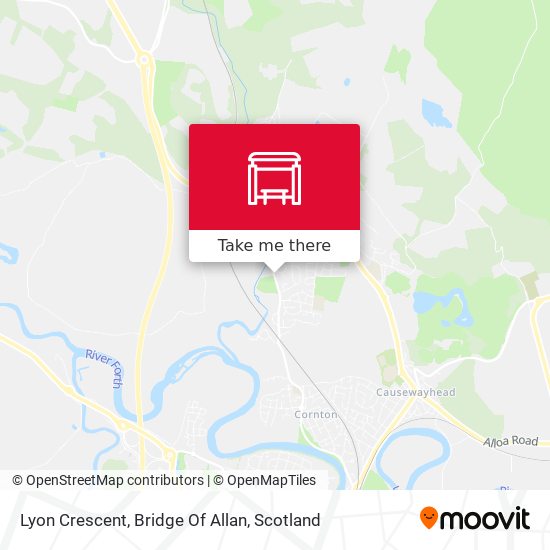 Lyon Crescent, Bridge Of Allan map