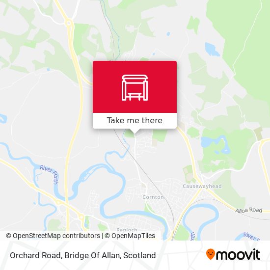 Orchard Road, Bridge Of Allan map