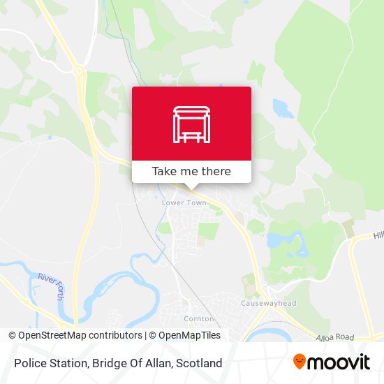 Police Station, Bridge Of Allan map