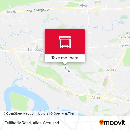 Tullibody Road, Alloa map