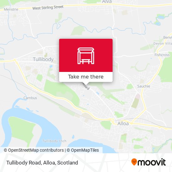 Tullibody Road, Alloa map