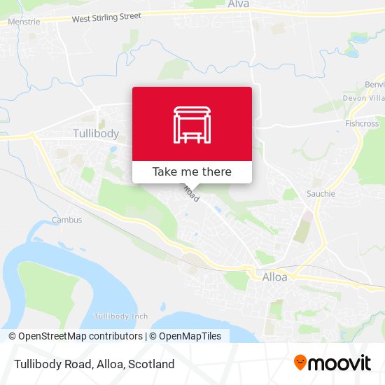 Tullibody Road, Alloa map