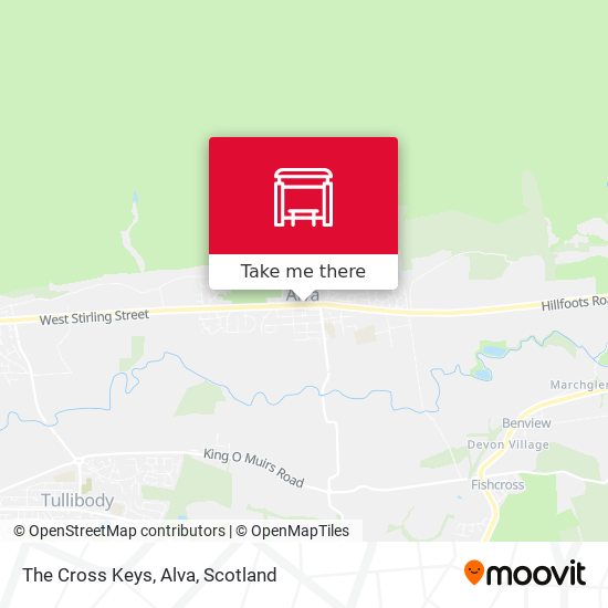 The Cross Keys, Alva map