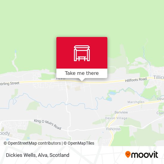 Dickies Wells, Alva map