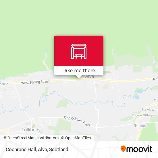 Cochrane Hall, Alva map