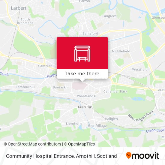 Community Hospital Entrance, Arnothill map