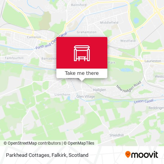 Parkhead Cottages, Falkirk map