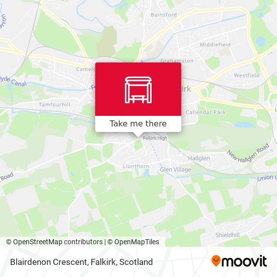 Blairdenon Crescent, Falkirk map