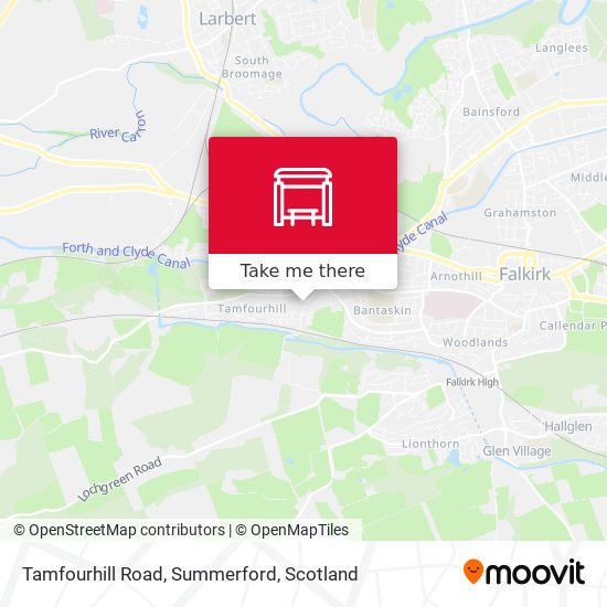Tamfourhill Road, Summerford map