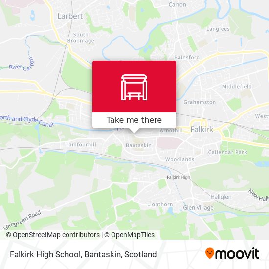 Falkirk High School, Bantaskin map