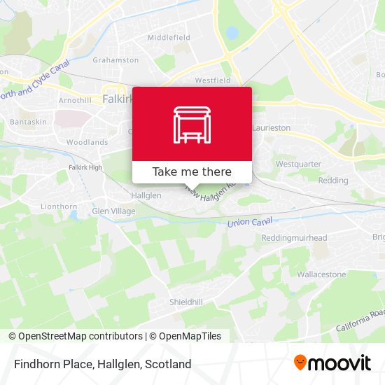 Findhorn Place, Hallglen map