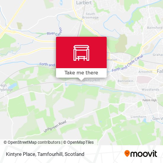 Kintyre Place, Tamfourhill map