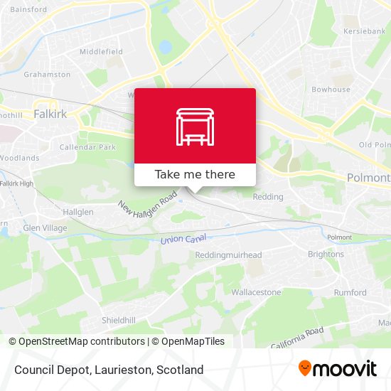 Council Depot, Laurieston map