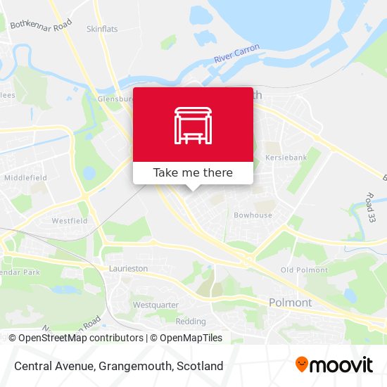 Central Avenue, Grangemouth map