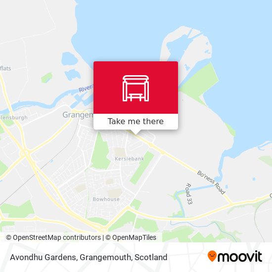 Avondhu Gardens, Grangemouth map