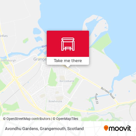 Avondhu Gardens, Grangemouth map
