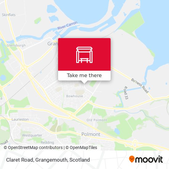 Claret Road, Grangemouth map
