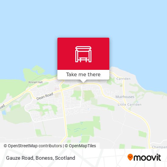 Gauze Road, Boness map