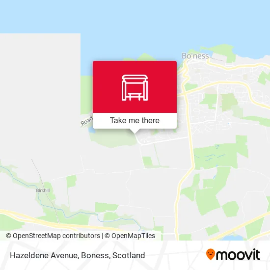 Hazeldene Avenue, Boness map