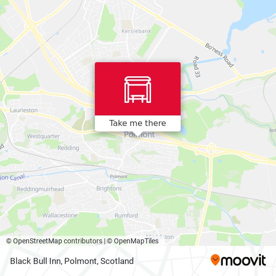 Black Bull Inn, Polmont map