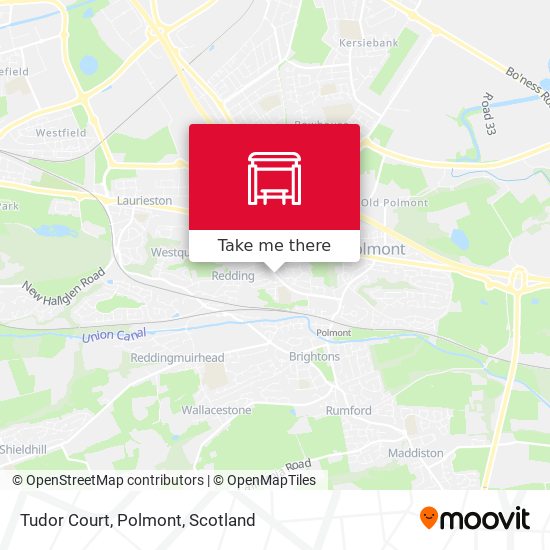 Tudor Court, Polmont map