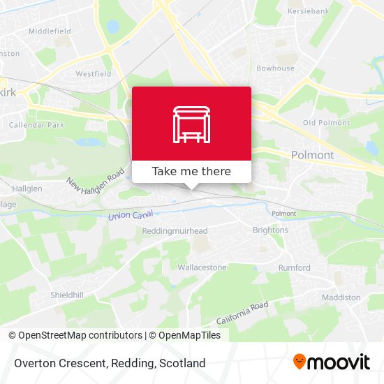 Overton Crescent, Redding map
